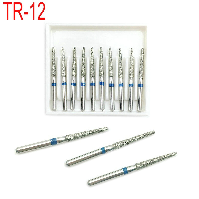 Dental Dimaond Burs 1 .6mm High Speed Handpiece Polishing Diamond Bur Drill Kit For Dentist Supplies TR-12