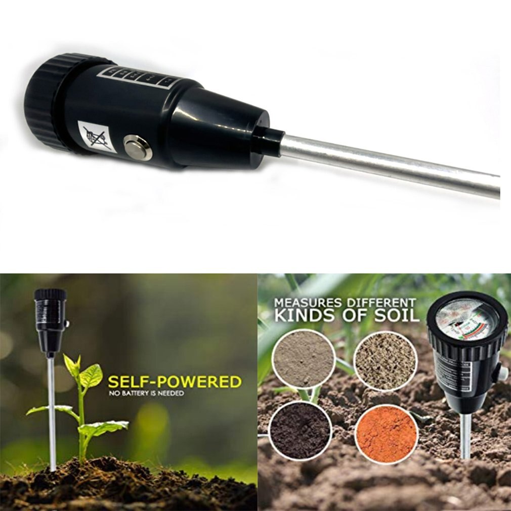 High-precision Soil PH And Moisture Tester Upgraded Version Of Metal Button Soil Tester Acid-base Moisture Meter