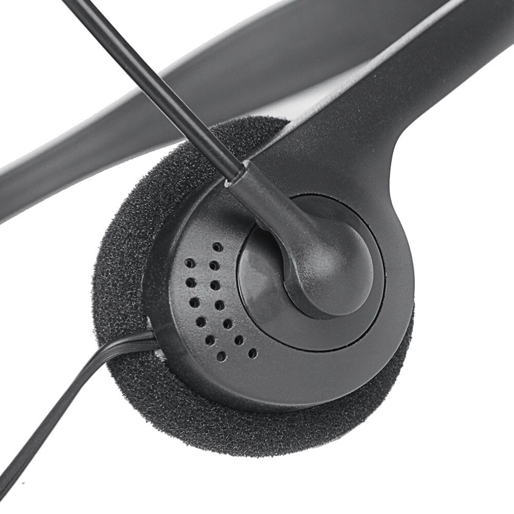 3.5mm Wired Stereo Headset Noise Cancelling Earphone with Microphone Adjustable Headband for Computer