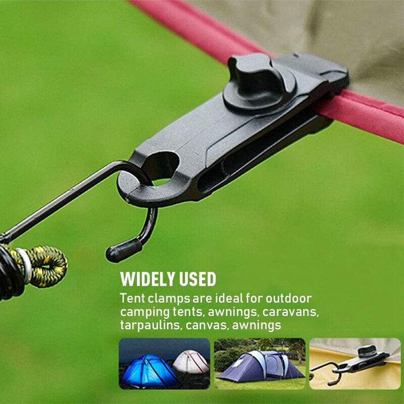 5 stück planenclips, markisen- und zeltclips, zurrschnallen, nylon-outdoor-campingmarkisenhaken, windfestes seil, widerhakenclip, zeltzubehör