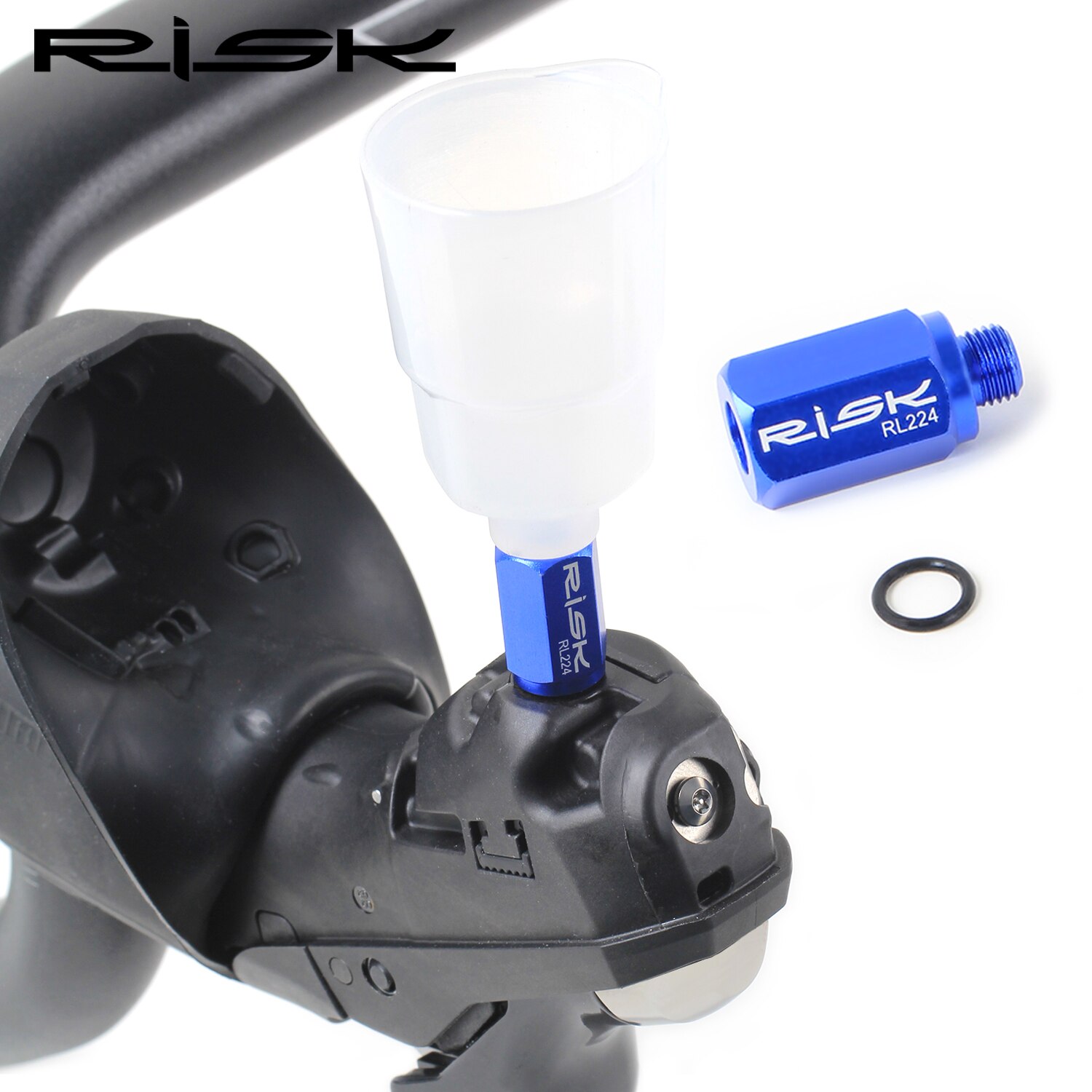 RISK RL224 MTB Convert To Road Hydraulic Disc Brake Bicycle Bike Bleed Funnel Adapter and O Ring Converter