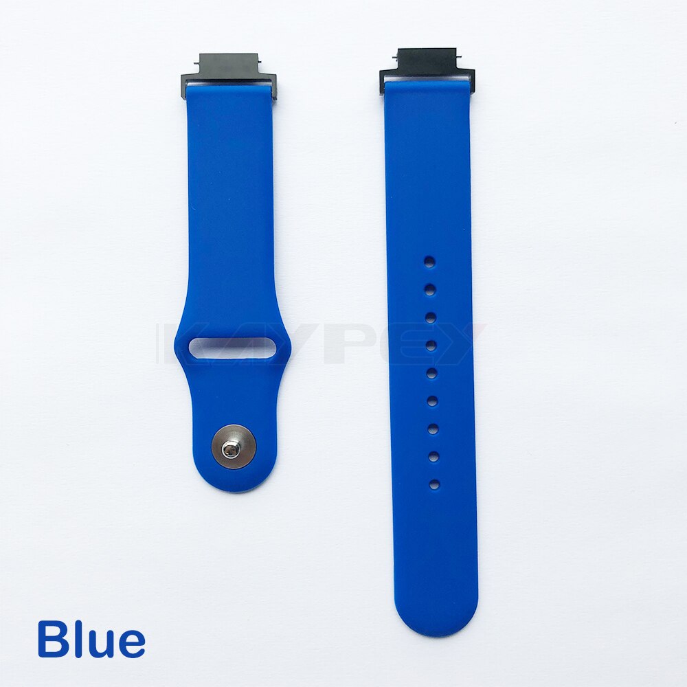Correa de silicona suave para el reloj Huami Amazfit Verge 3, correa de silicona suave, correa de reloj de repuesto, correas de pulsera, banda deportiva: Azul