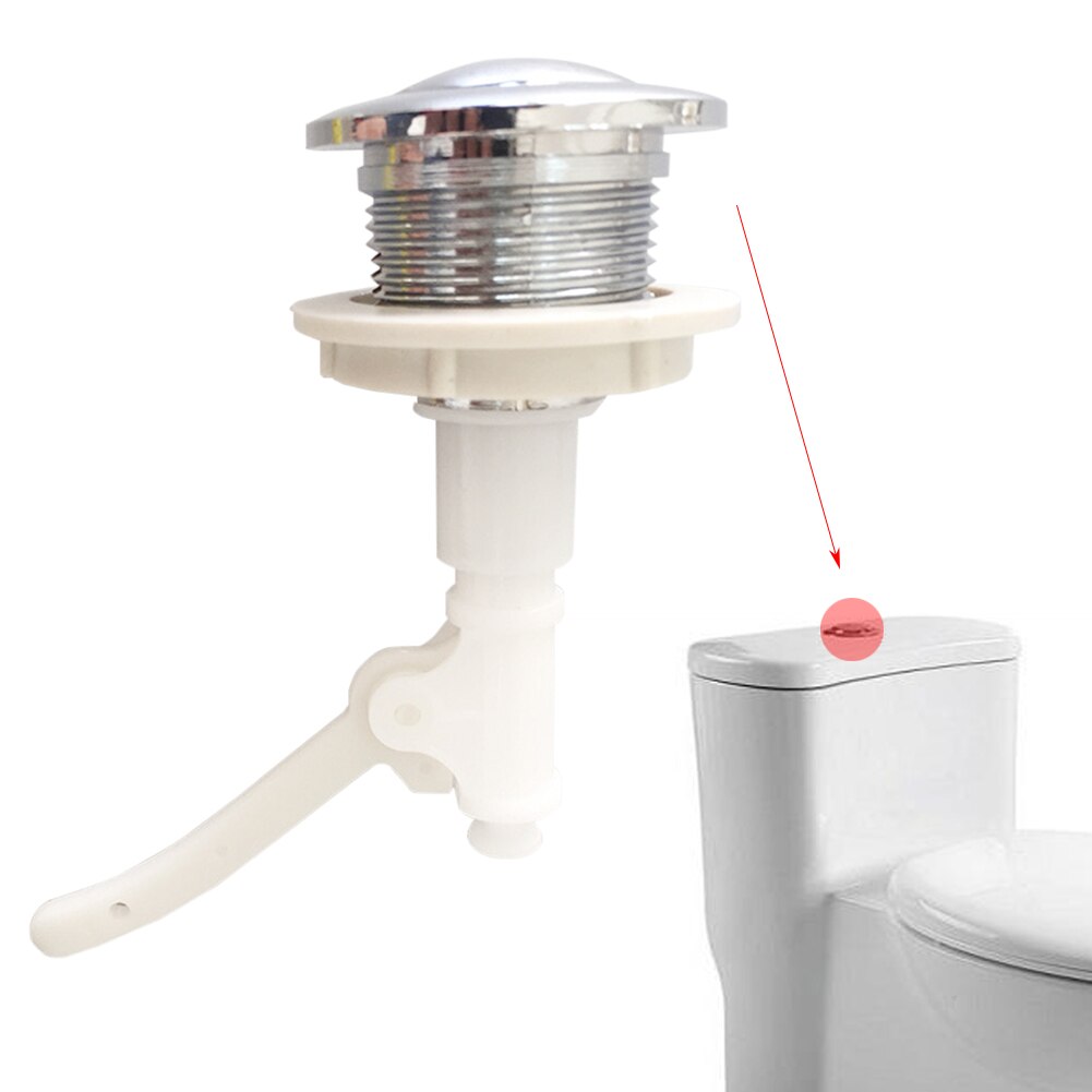 Bathroom Fittings Spring Loaded Dual Flush Press Type Push Button Plumbing Electroplated Replacement Durable Toilet Cistern