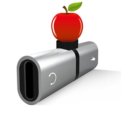 2 In 1 T-Vorm Vrouwelijke Lightning Naar Doub Bliksem Jack Aux Opladen Adapter Voor Verlichting Splitter Hoofdtelefoon Voor iphone 11 8 7 Se: Zilver