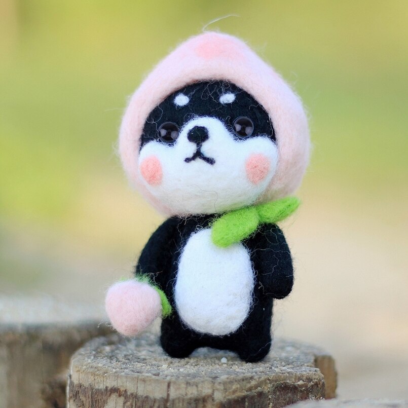 Cats and Dogs Needle Felting Kit, Wool Felting, Beginner Felting Kit - Handmade Animal Felting Set, DIY Craft Kit, Starter Kit: Shiba Inu C