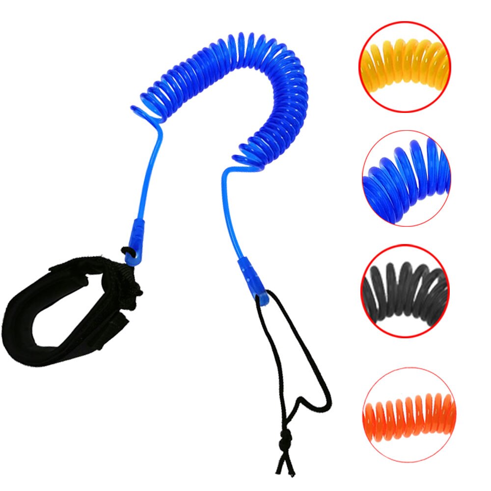 10ft 5mm surfbrett sup spiralleine surfen stand up paddleboard longboard fußbeinleine mit surf-pvc-patch d-ring-pad