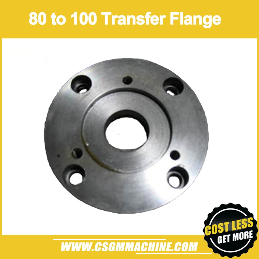 80Mm-125Mm 3-Jaw Transfer Naar 4-Klauwplaat Convertible Flens Aangesloten Plaat