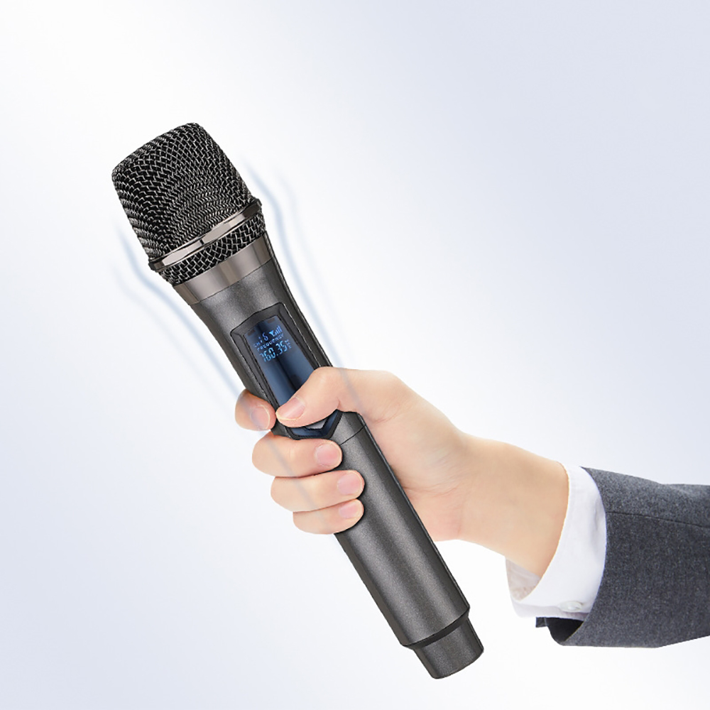 Wireless Microphone 2 Channels UHF Handheld Mic Micphone For Party Karaoke Church Show Meeting