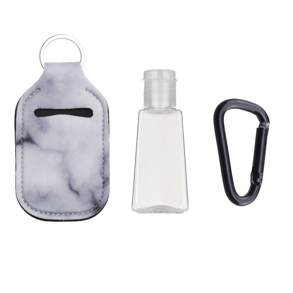 3 stk/sæt 30ml håndsprit flaske mini bærbar rejse silikone desinficer gel flasker genopfyldelige flasker med nøglering holder: Sæt 16