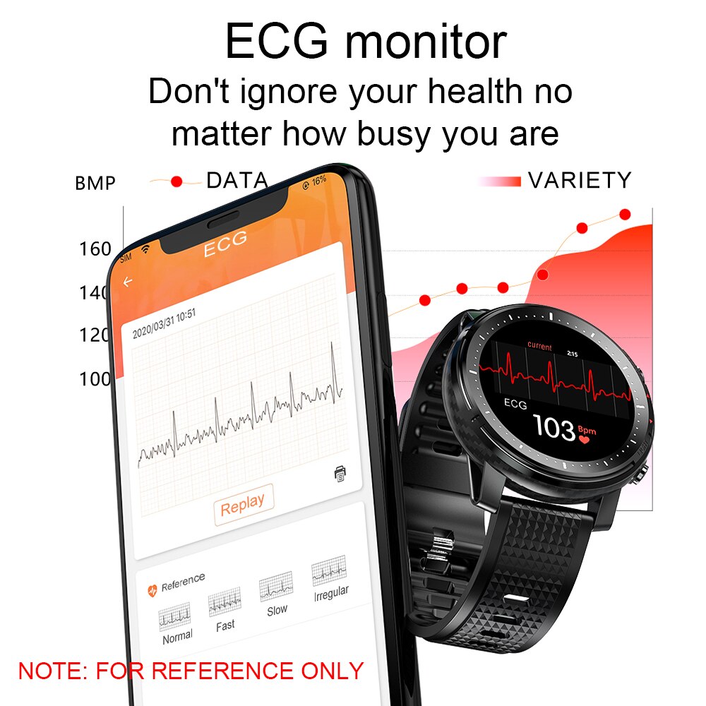696 l15 360 x 360 pixels smart watch herre pulsmåler armbånd blodtryk vandtæt sport smartwatch armbånd