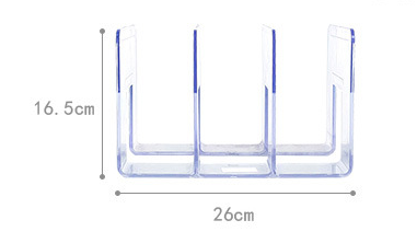 Sujetalibros de acrílico transparente, soporte de almacenamiento para revistas de plástico, estante para libros, organizador escolar, accesorios de mesa de oficina: 1