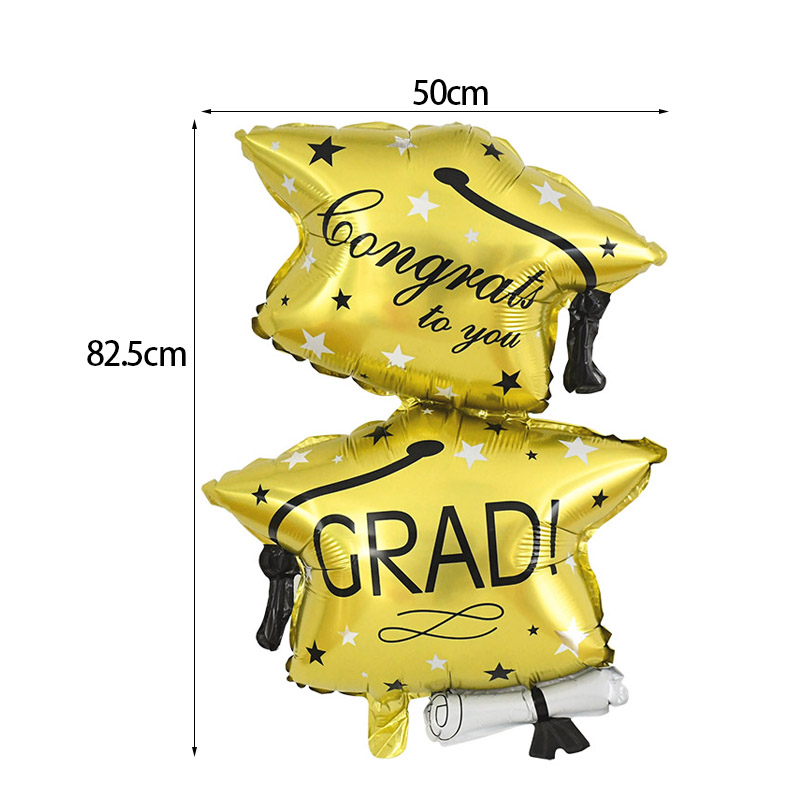 Dimissionsballon guld sort læge heliumfolieballoner tillykke dimission gymnasie dimissionsfest dekoration: Camouflage
