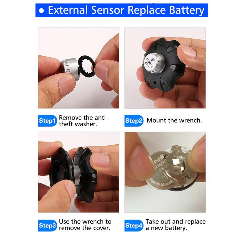 Tire Pressure Monitoring System Sensors WI Motorcycle TPMS Sensors For CAREUD M3 D580 T318 T86 T880 T881 U901 U906 U912 U903