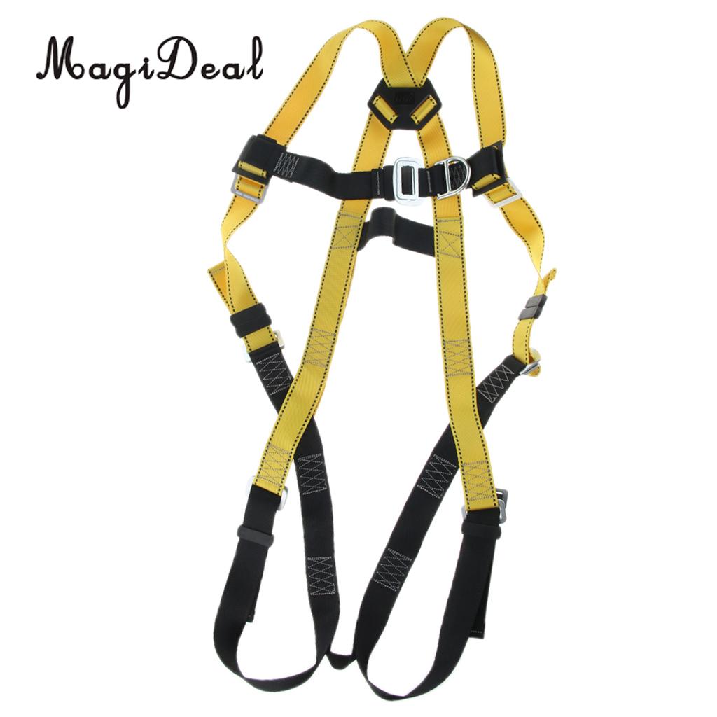 High Strength Poly Full Body Rock Climbing Harness Adults Safe Belts Guide Mountaineering Rappelling Equipment