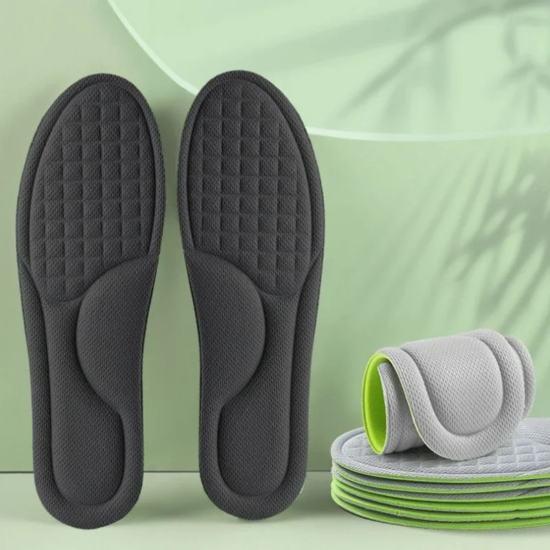 Plantillas ortopédicas de espuma viscoelástica suave, 1-10 pares, plantilla desodorizante Unisex, zapatos deportivos, absorbe el sudor, accesorios antibacterianos para zapatos