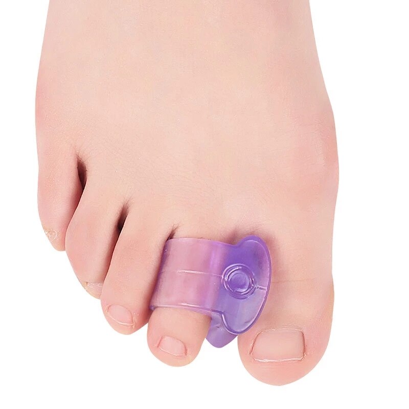 4 stk= 2 par silikone pedicure værktøj hallux valgus korrektur separator glattejern gel tå separator separador fodpleje