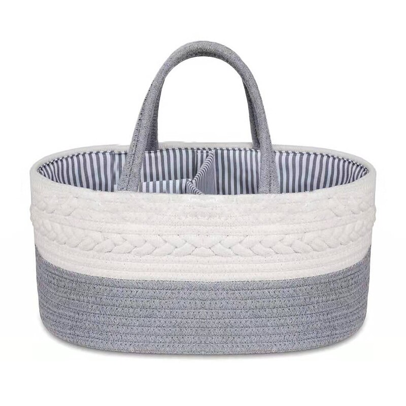 Kindergarten Lagerung Korb Große Baby Windel Caddie Lagerung Kasten 100% Baumwolle Stilvolle Tragbare Einkaufstasche &Ampere; Auto Organizer Träger Tasche: B