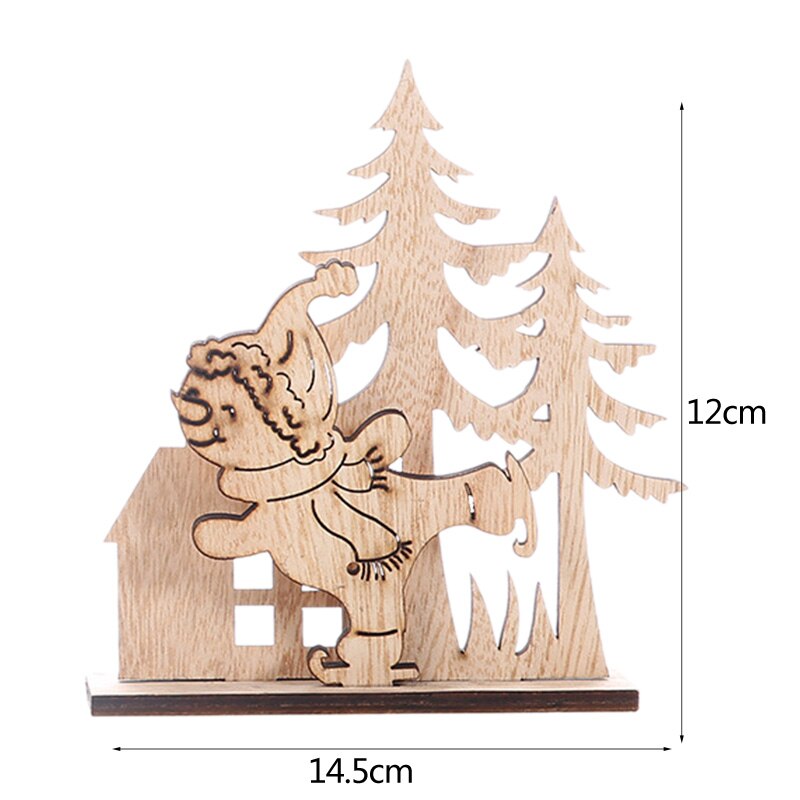 Gelukkig jaar doe-het-zelf knutselwerkje houten eland ornamenten kinderkerstversiering voor thuis kerstboom houten ornament: Zy395-b03