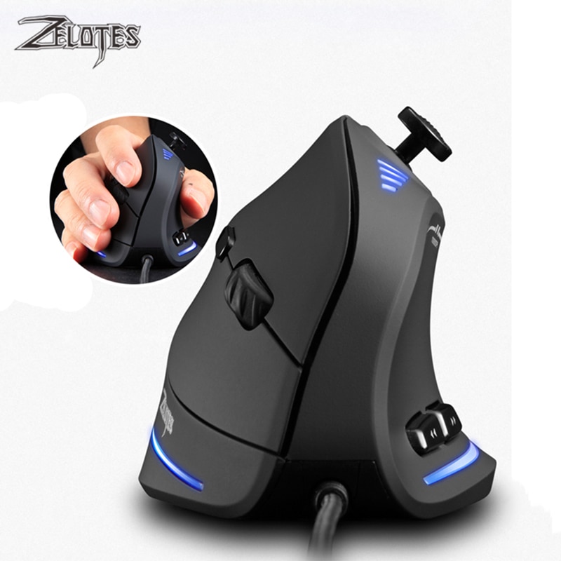 ZELOTES C-18 Vertikale Spielen Maus 10000 DPI Programmierbare 11 Tasten USB Verdrahtete RGB Optische Fernbedienung Maus Gamer Mäbenutzen Für Laptop PC