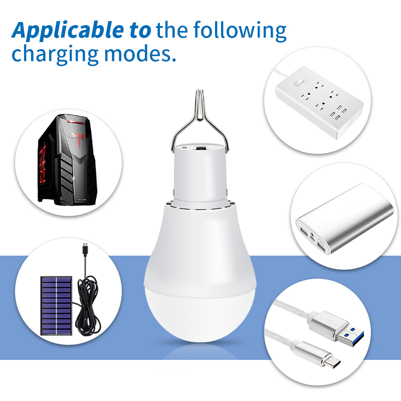 LED Solar Lamp Outdoor Verlichting Emergency Solar Gloeilampen 5V ~ 8V USB Oplaadbare 15W Solar Power LED Spaarlamp
