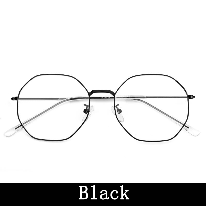 Polygon anti blå lys briller unisex hip hop almindelige briller til mænd kvinder metal ramme briller til bryllupsfest briller