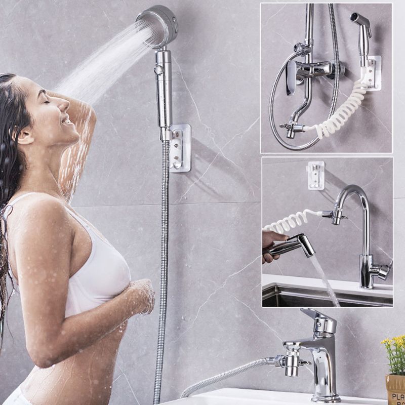 Bathroom Wash Face Basin Water Tap External Faucet Shower Flexible Nozzle Handheld Sprinkler Kit Home Accessory