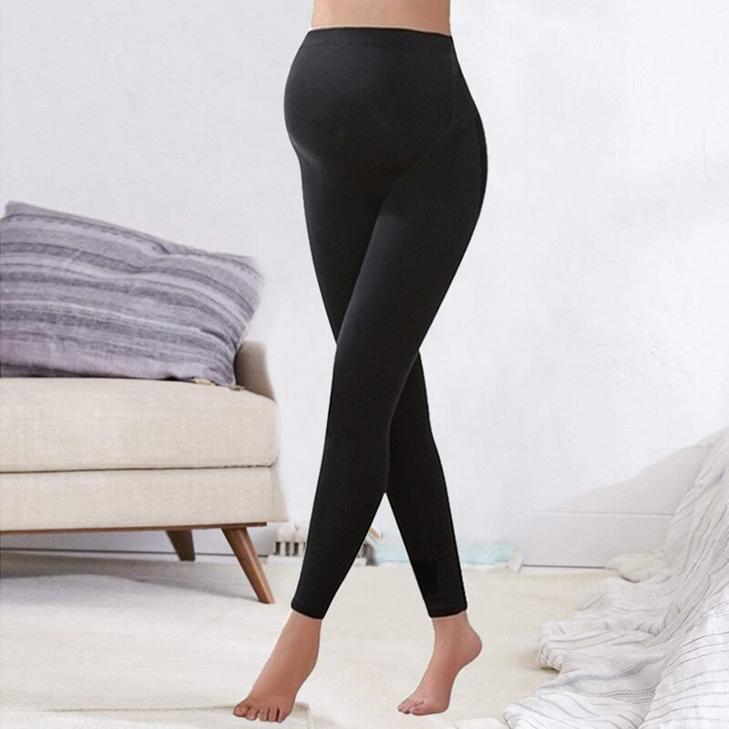 SFIT Women's Yoga Lounge Sweat Pants Everyday Maternity Belly Support Leggings High Wasit Gym Leggings Pregnant: black / XXL