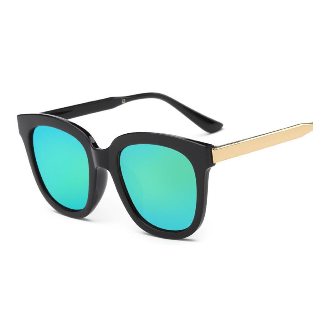 Korean Style Large Frame Square Sunglasses Fashionable Color Reflective Sunglasses: 04