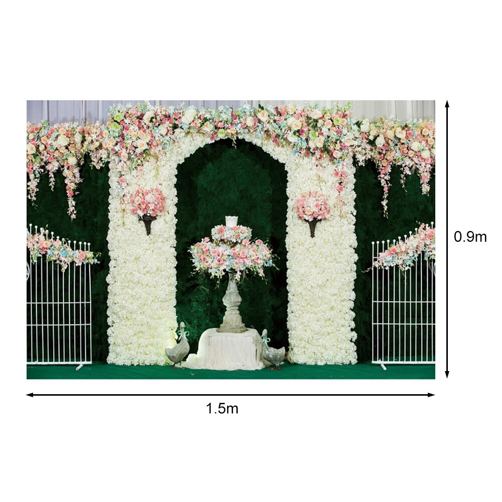 0.9x1.5m Flower Wedding Photography Backdrops Get Married Wall Background Cloth Props For Photo Studio