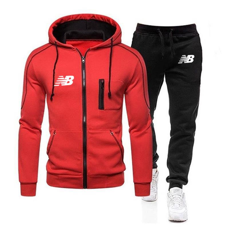 Hoodie tweedelige sportkleding heren hooded sportkleding herfst en winter merkkleding hoodie + broek heren pak