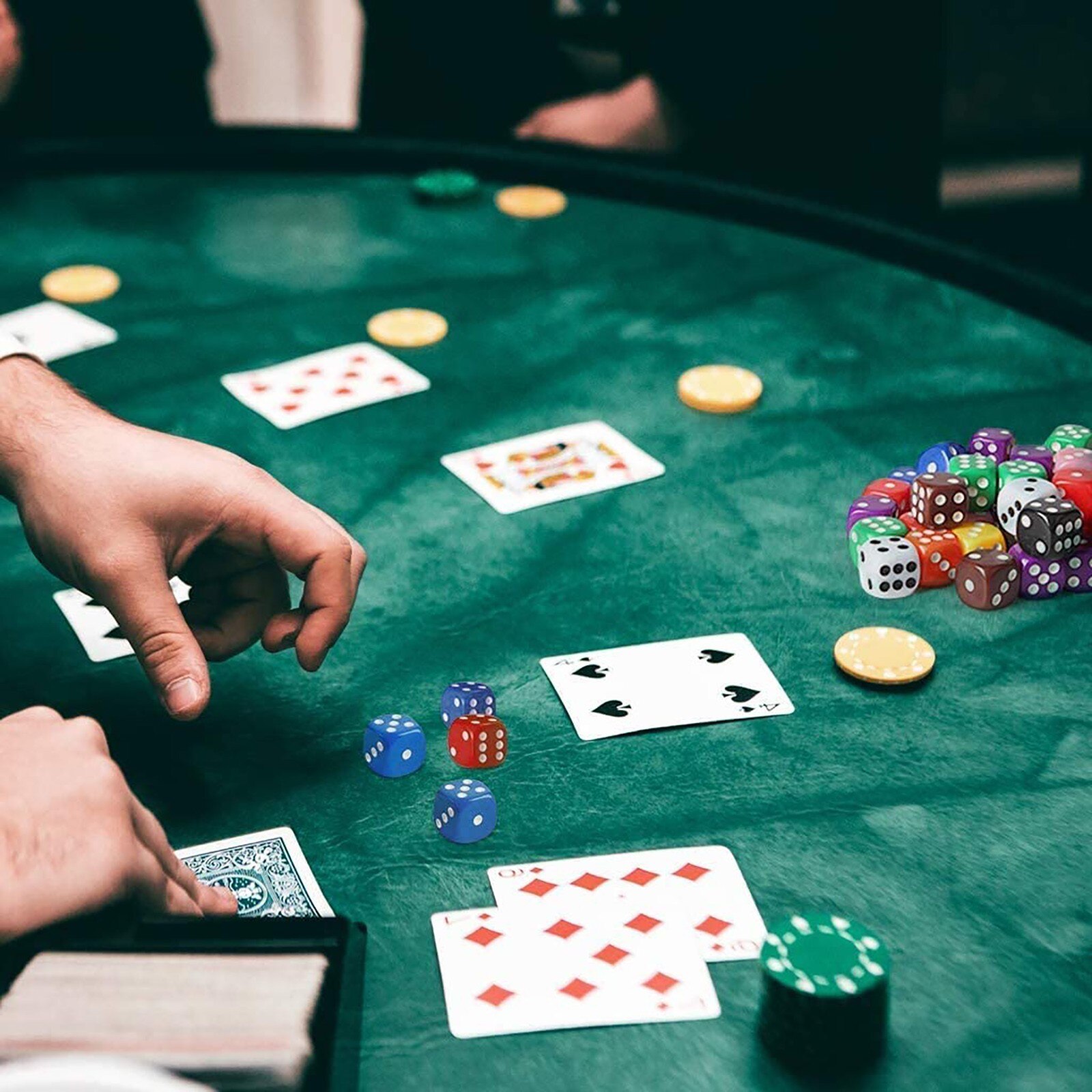 Plastic Standard Six-sided Dice Game Playing Games Dice With Velvet Bag For Bar Ktv Party Prefer Classification Color Party Game