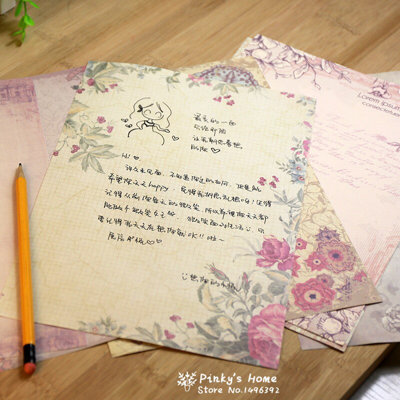  (6 lose/packs) Europäische Pastoralen Stil Retro L... – Vicedeal Illustration 