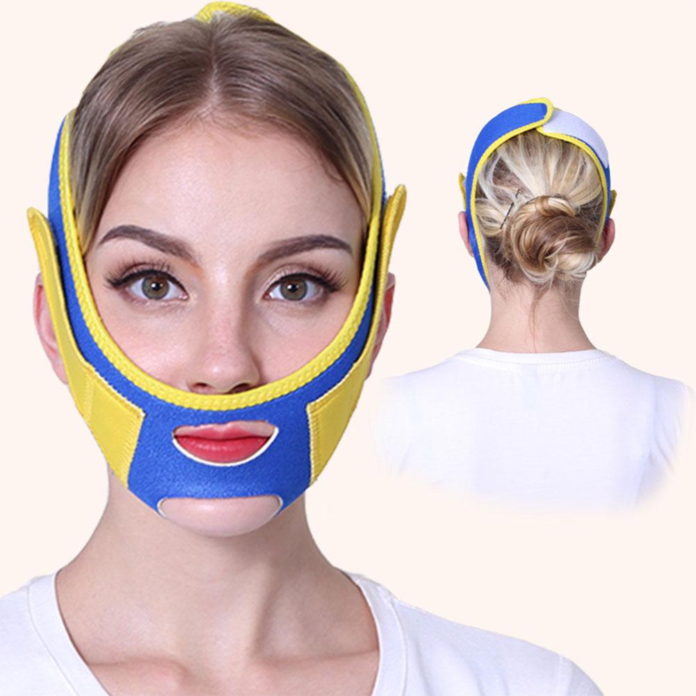 Bandage Double menton pour le visage, masque mince, Bandage, lifting du visage, ceinture de sommeil, Massage, amincissant