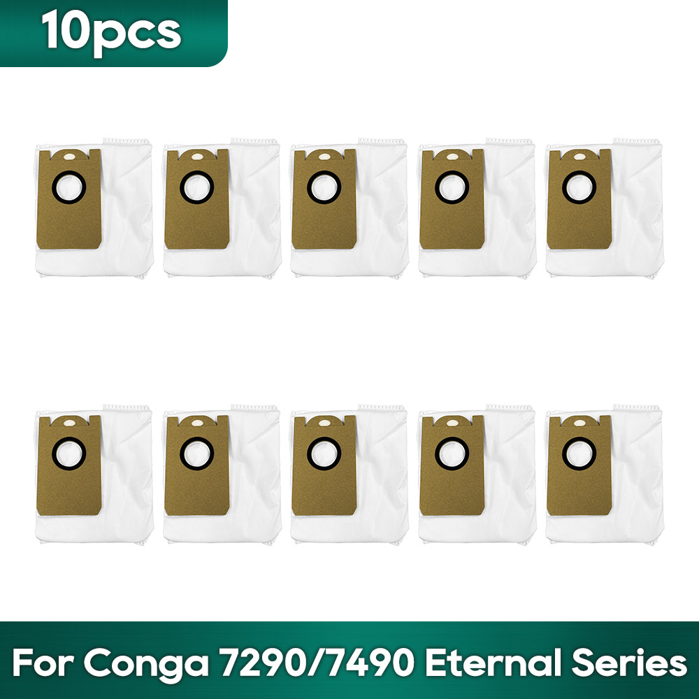 Compatible For Cecotec Conga 7490/7290 Eternal Home Genesis X-Treme Dust Bag Sack Robot Vacuums Spare Parts Accessories: Dark Khaki