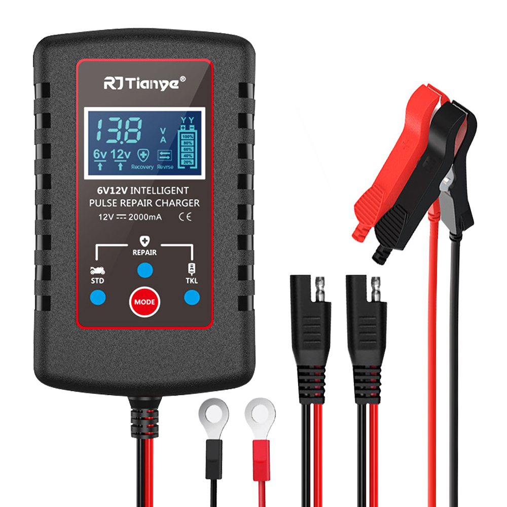 Auto Automatische Vlotterlader ASE Adapterkabel Voor Motorfiets Grasmaaier 6V 12V Schakelaar Slimme Batterijlader Meerdere Beveiligingen