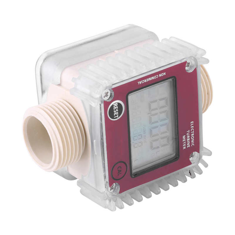 1PC K24 Turbine Digital Diesel Oil Fuel Flow Meter Gauge For Chemicals Liquid Water Flow Meter