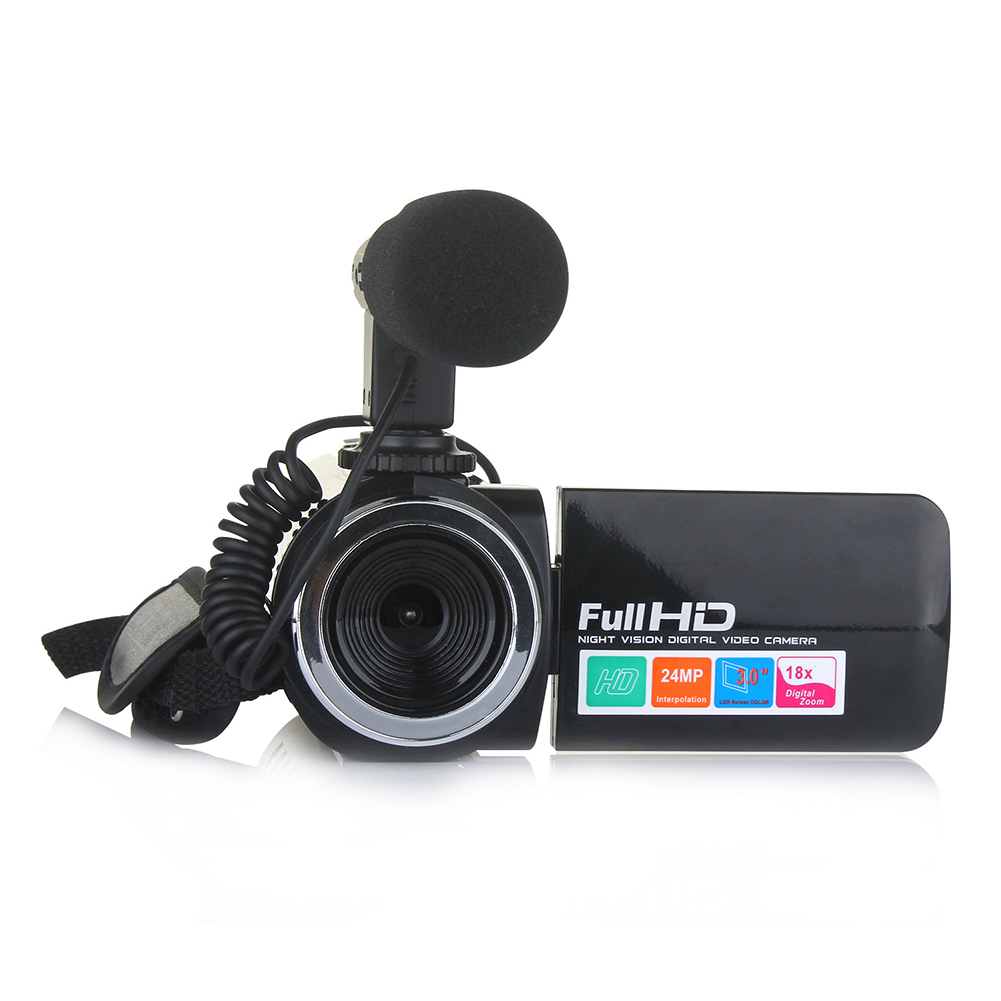 24.0MP Recorder 18X Digital Zoom Full HD With Microphone Outdoor Photography Video Camera Portable 3.0inch LCD