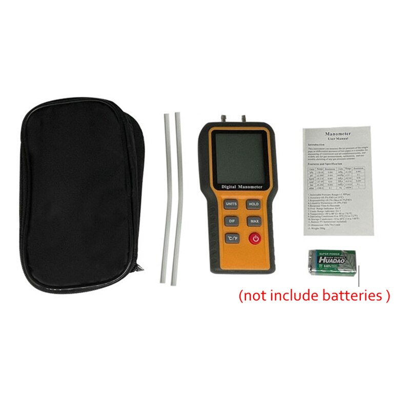 Manómetro Digital 3 en 1, Kit de herramientas para medir Gas Natural, aire acondicionado, colector de aire