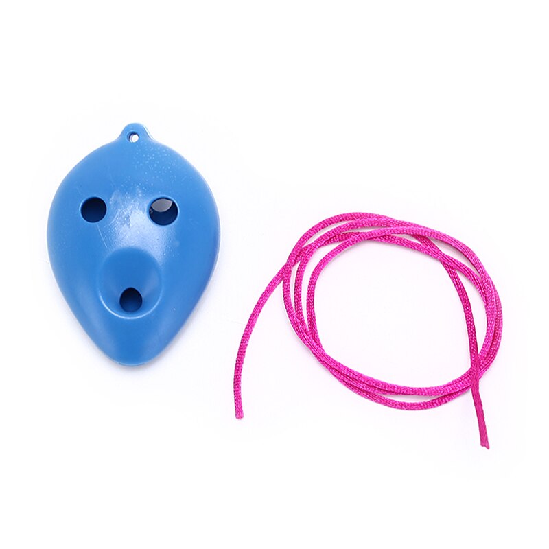 1Pc Plastic Materiaal 6 Hole Ocarina Plastic C Legend Ocarina Fluit Instrument Nieuw En: Blue