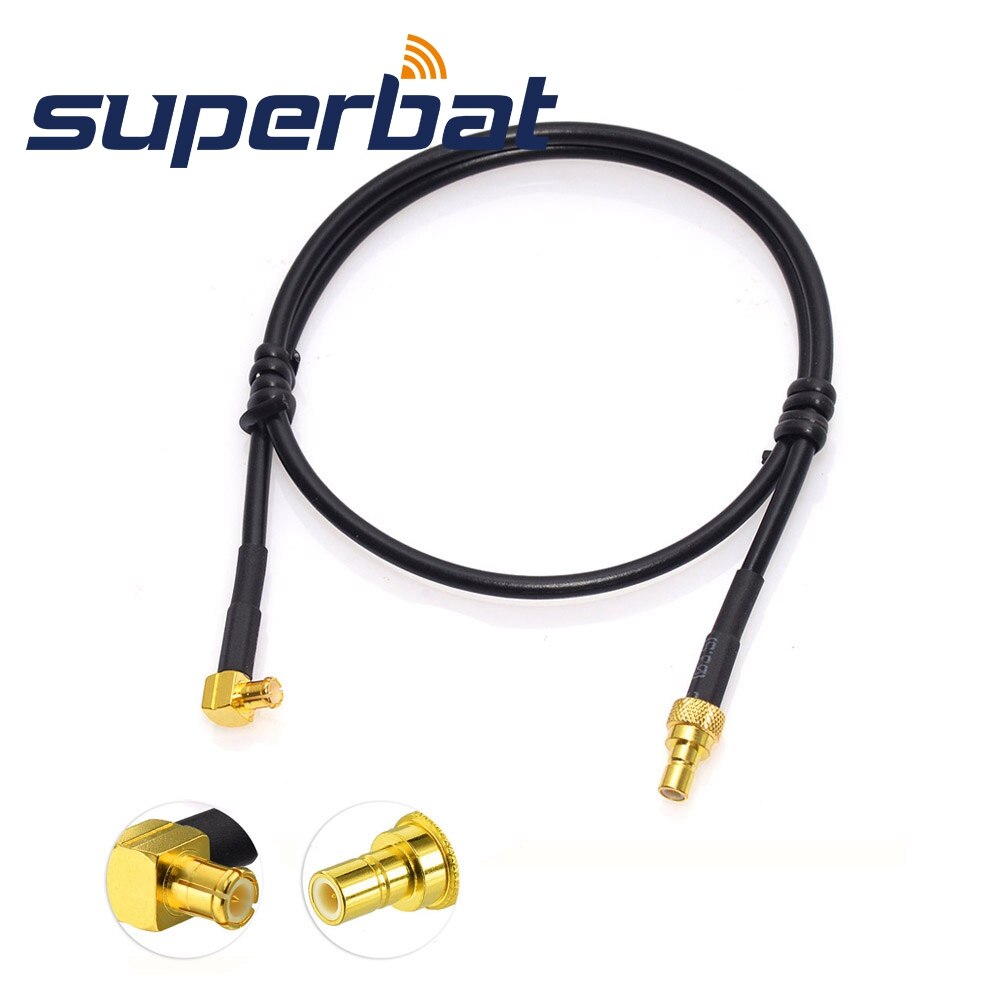 Superbat Dab/Dab + Auto Radio Antenne Mcx Plug Haakse Smb Male Adapter Kabel RG174 40Cm voor De Duidelijkheid CDAB7-AUTO