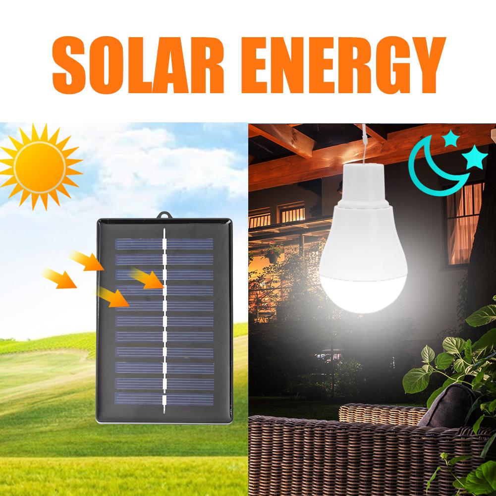 5V 15W 300LM Portable Solar Lamp Power Panel Solar Power Energy Outdoor Lamp USB Rechargable Led Bulb
