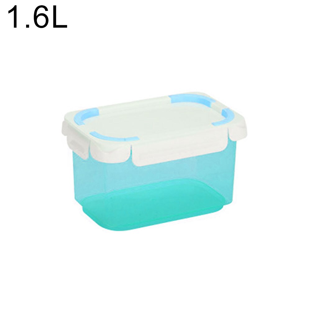 300-6500ml Refrigerator Food Storage Containers With Drainer Kitchen Storage Vegetable Fruit Fresh Box Organizer With Lid: Green 1600ml