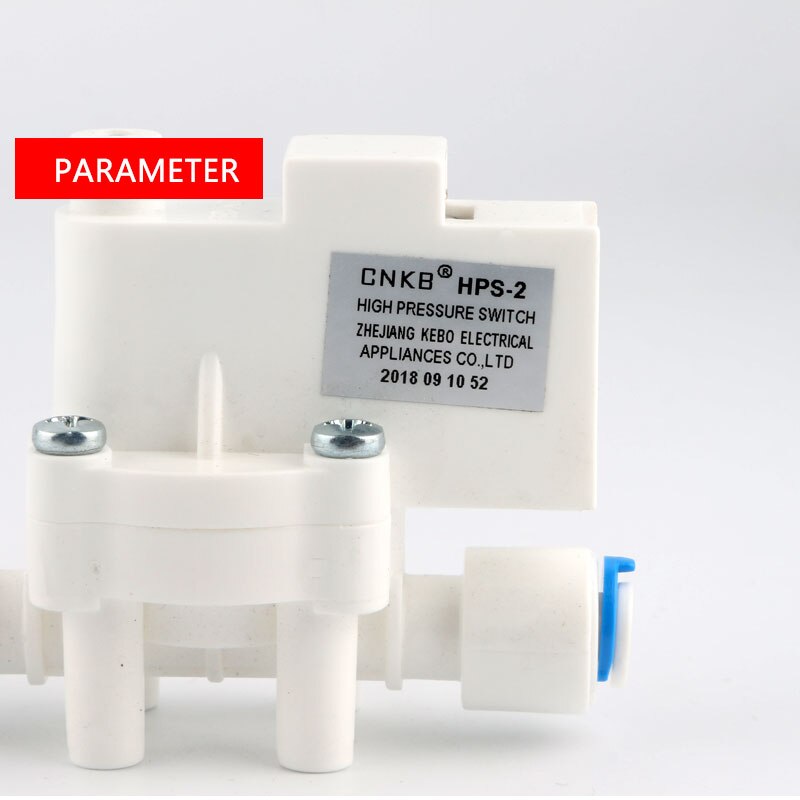 RO Water Purifier Parts High Pressure Valve Switch 1/4 "OD Hose Quick Connection Reverse Osmosis System CNKB-HPS-2 Accessories