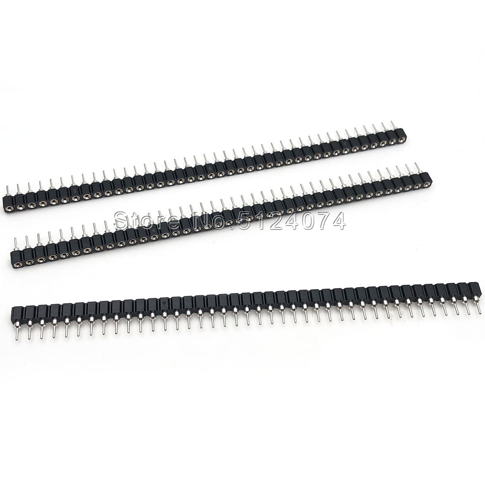5pcs/lot Single row circular socket 2.54MM 1*40P 1x40pin single row round hole femal pin header socket base spacing Connector