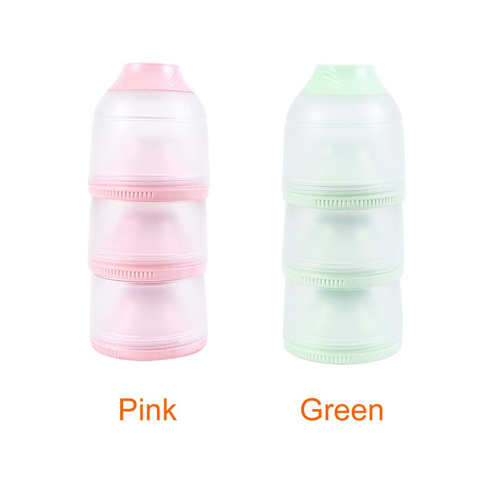 Infant Formula Dispenser Portable Toddle Sealing Toddler Snack Food Container Baby Feeding 3 Grids Milk Powder Box Storage