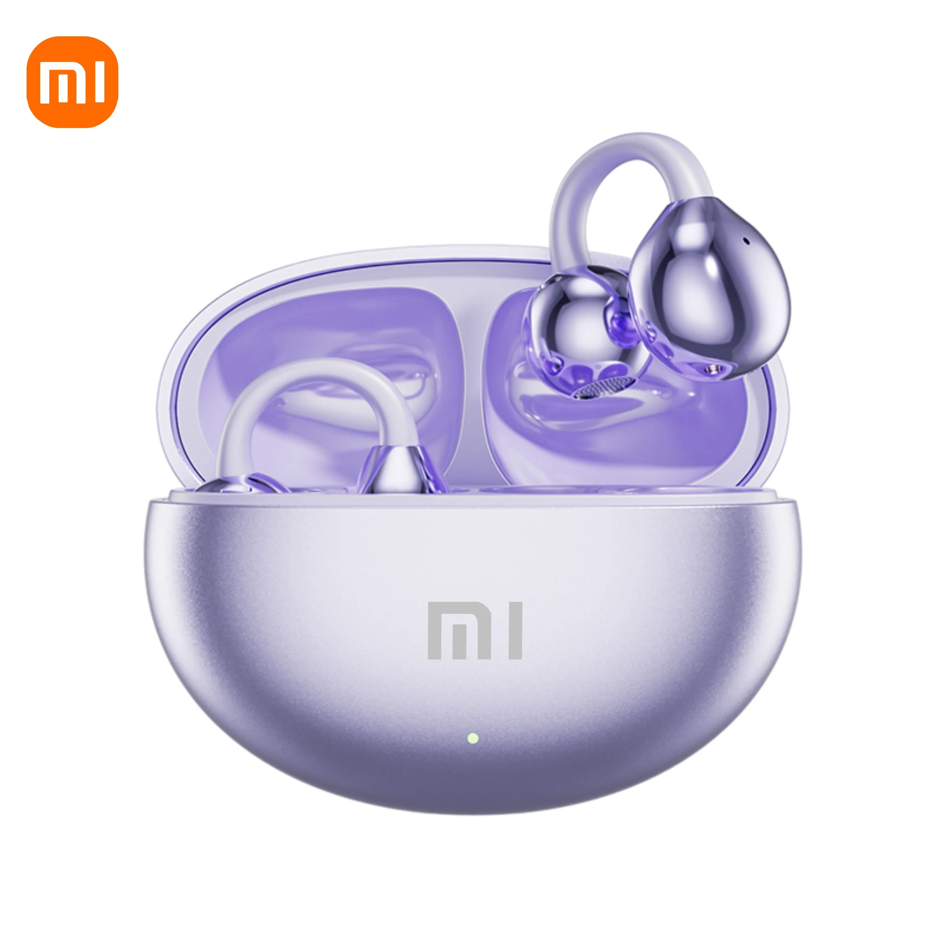 XIAOMI M91 Ohrclip Drahtlose Kopfhörer Neue Open Ear Sport Bluetooth 5.4 Kopfhörer ENC Noise Cancelling Headset Mit Mikrofon: Lila