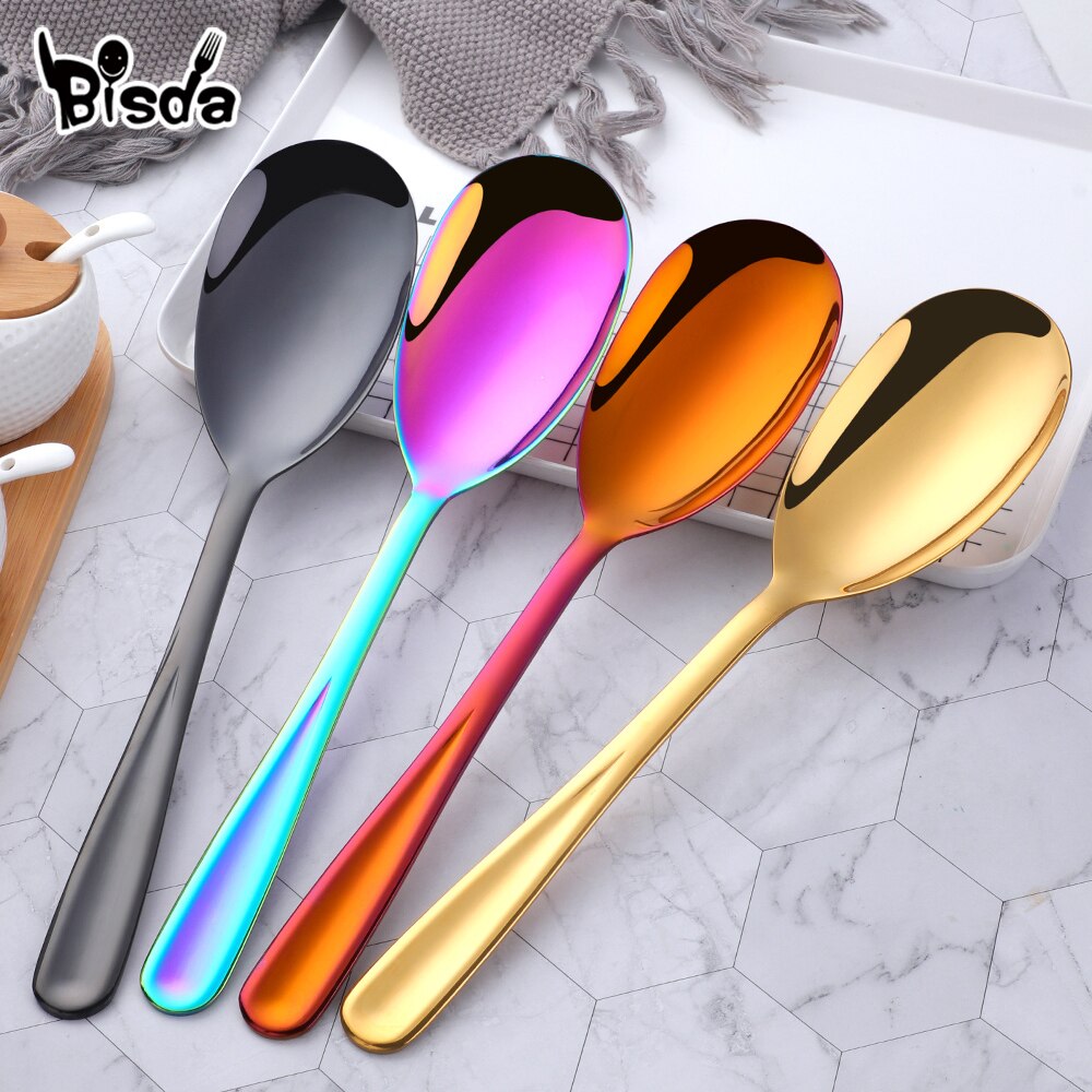 2Sets Salad Spoon Fork Stainless Steel Kitchen Utensils Food Pasta Server Public Buffet Restaurant Serving Tools