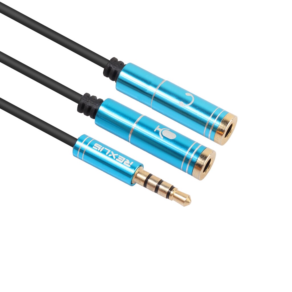 REXLIS 3.5mm Combo Audio Adapter Kabel voor PS4, Xbox One S, Tablet, Mobiele Telefoon, PC Gaming Headsets en versie Laptop
