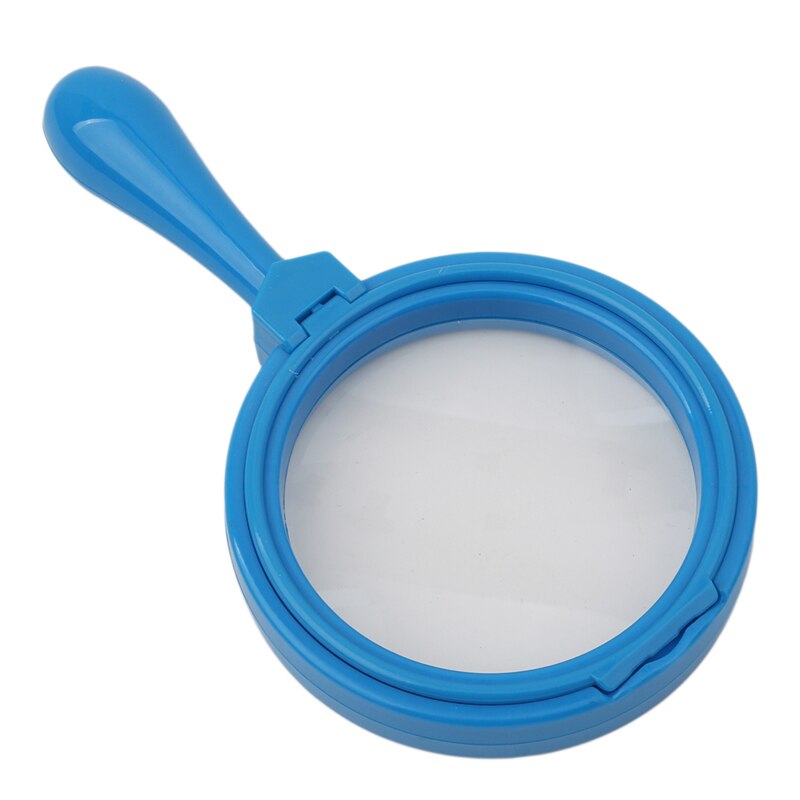 5Colors Plastic Stand Magnifier High-Grade Optical Lens Magnifying Glass Reading Plastic Magnifying Glass For Children: sky blue