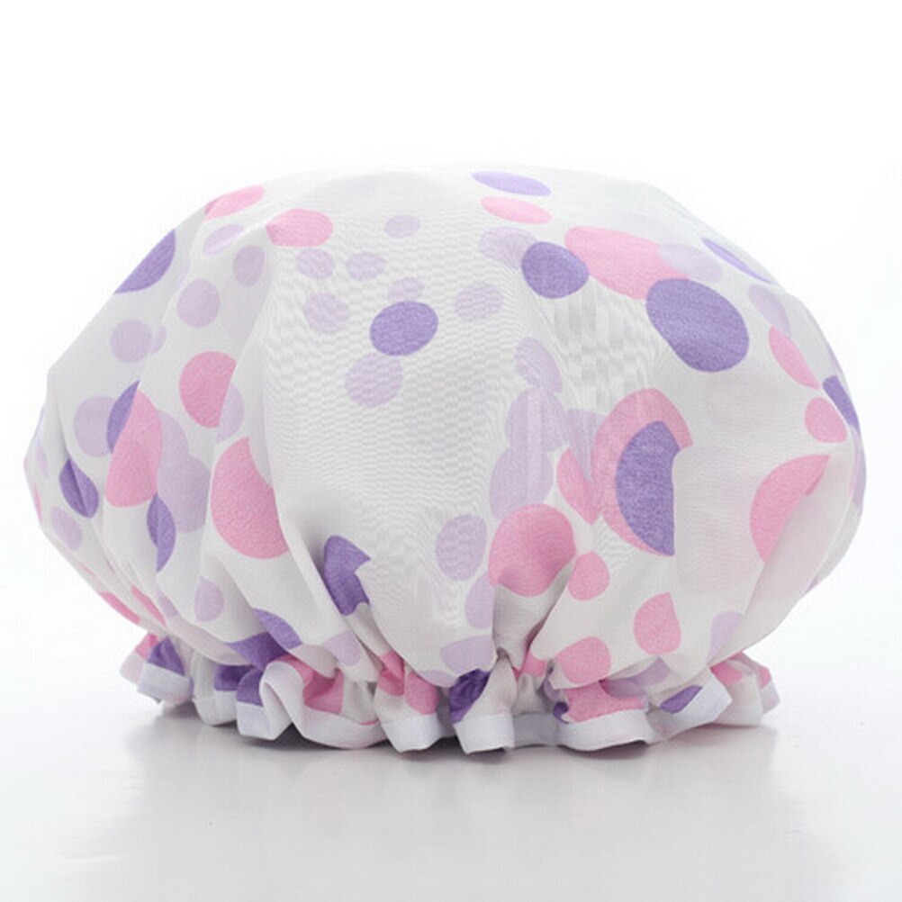 Elastiske badehætter til damer pige hat hår bad spa salon brusehætter dejligt hjerte blomst prik tryk vandtæt badehætte